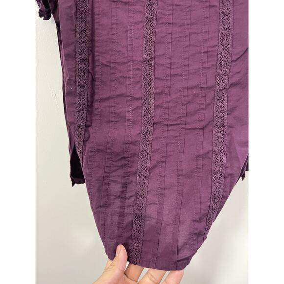 Cottagecore Victorian Inspired Romantic Boho Prairie Top 26 Edwardian Burgundy - Picture 6 of 15